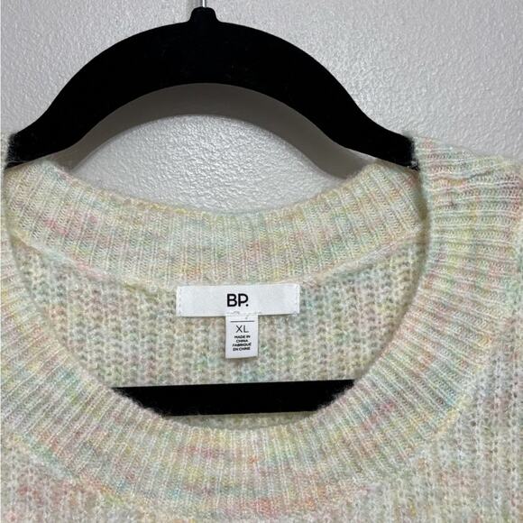 NWT BP Nordstrom Crewneck Sweater in Pastel Rainbow Knit - Size XL - Picture 5 of 8